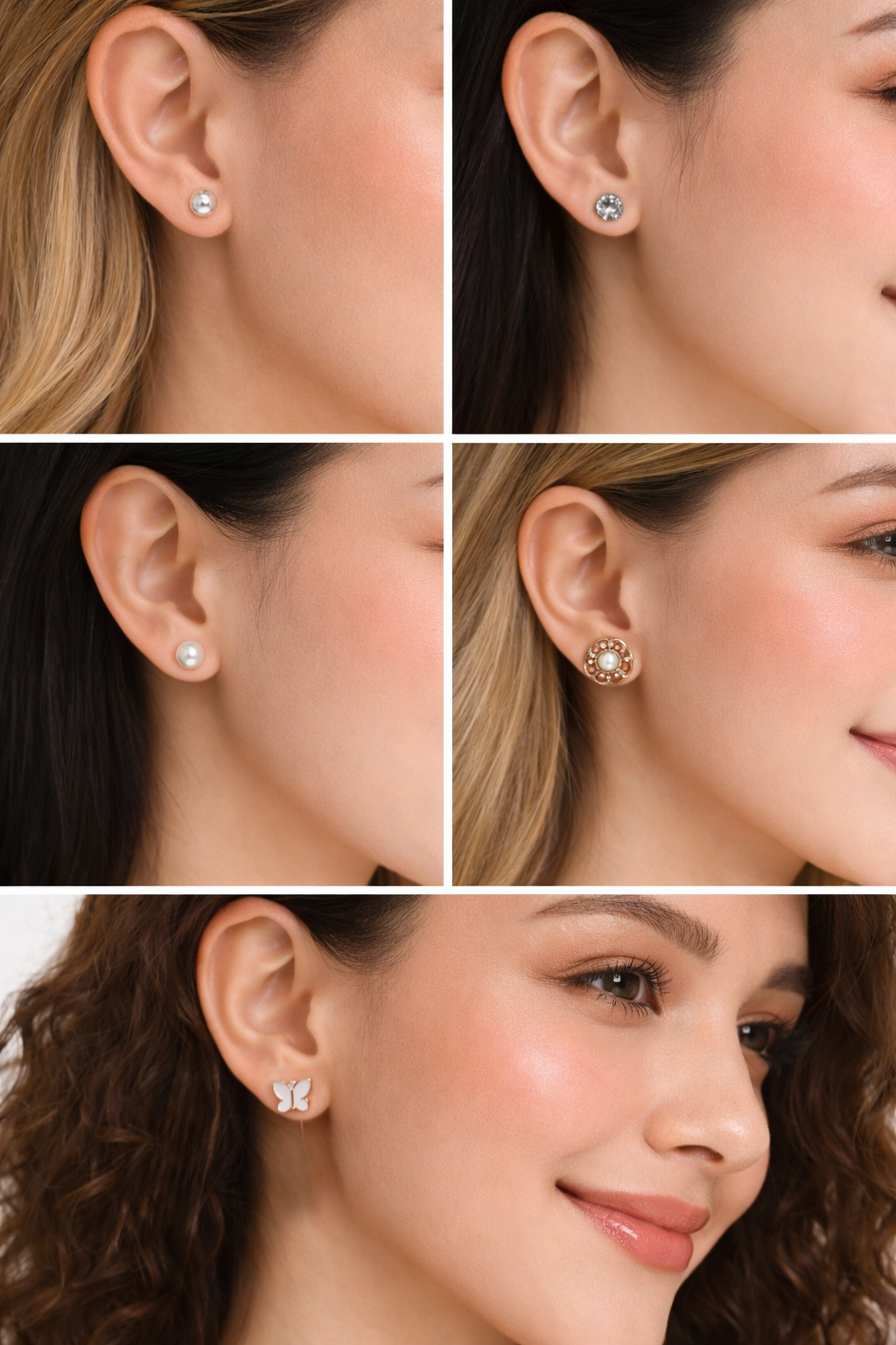 12 Month Stud Earrings Set for Women