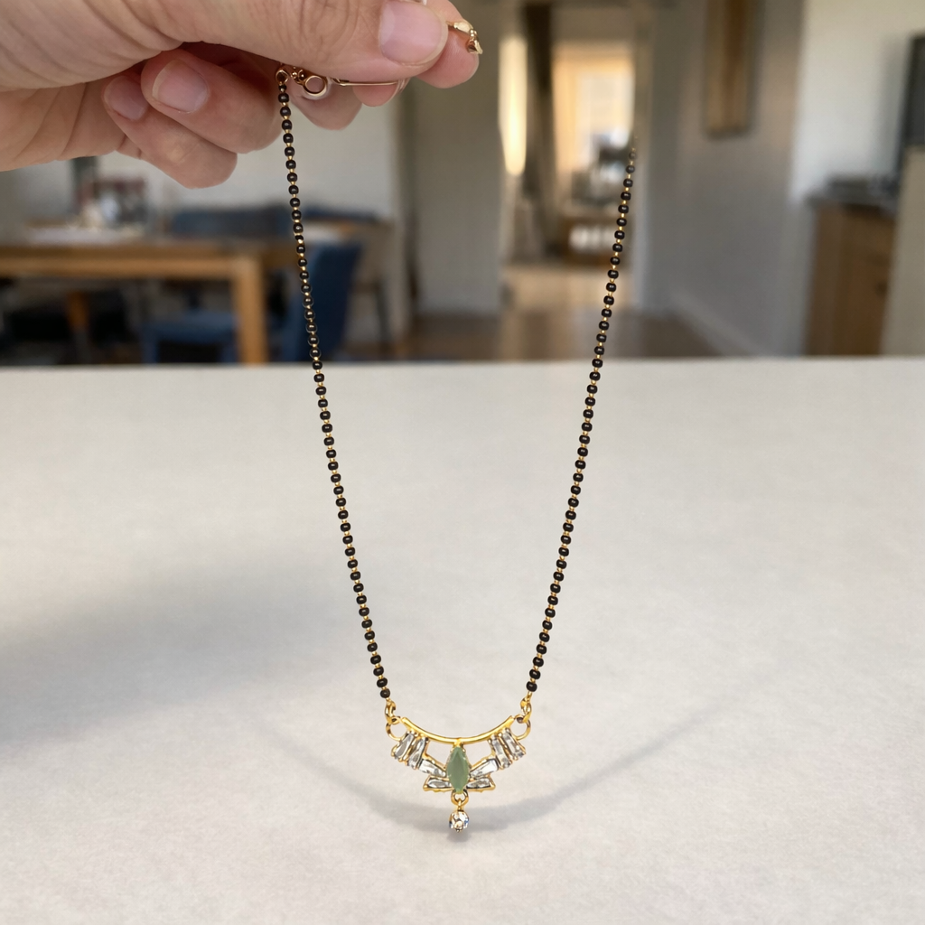 Classic Green Stone Mangalsutra 19