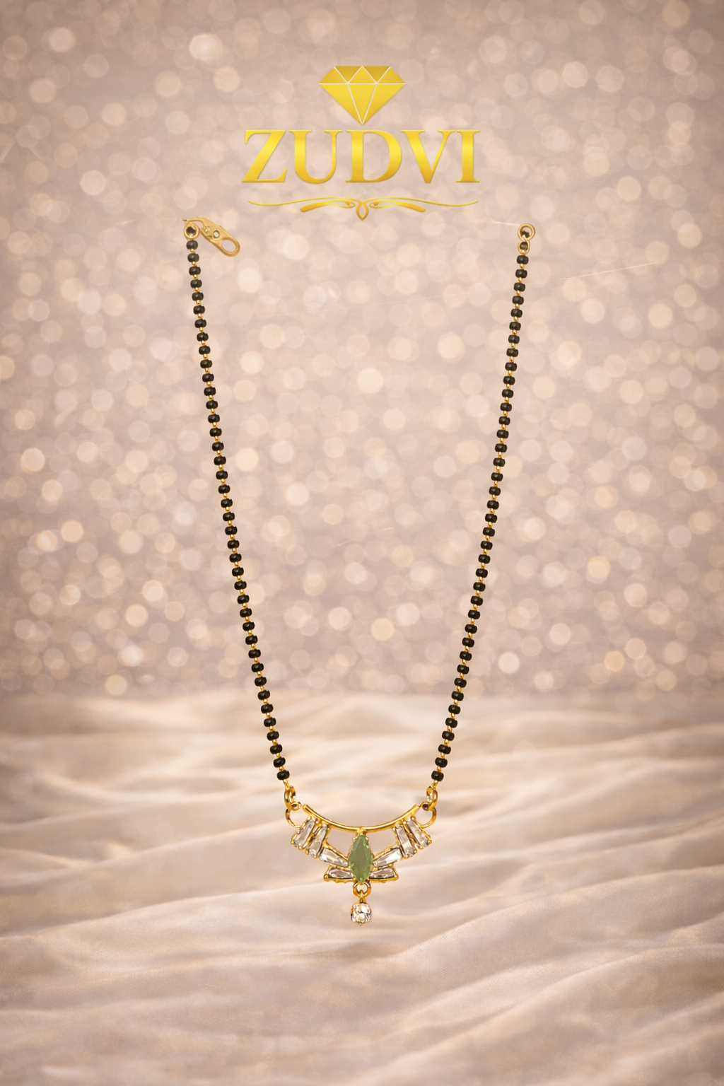 Classic Green Stone Mangalsutra 20