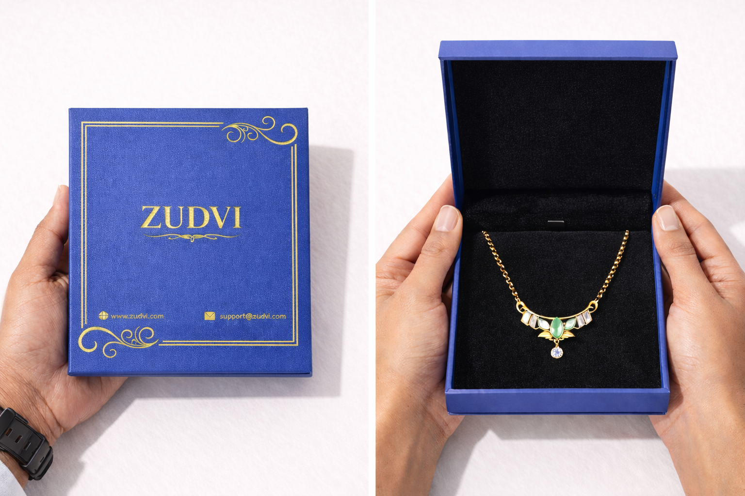 Classic Green Stone Mangalsutra